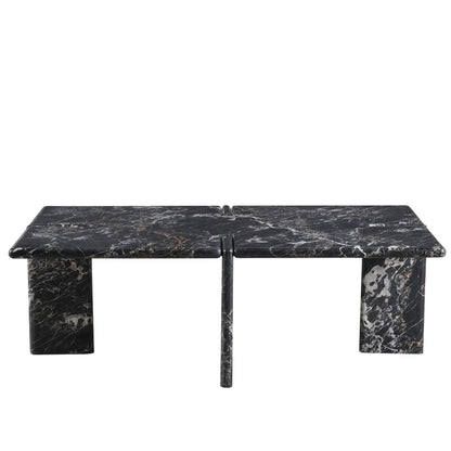 Modern Magnus Cocktail Table by Universal Furniture in golden portoro marble. Made from unique in a unique style.