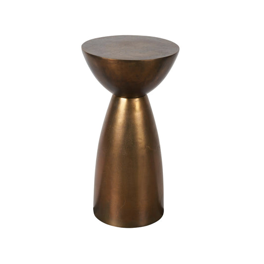 Modern Elemental Side Table by Universal Furniture in burnished brass. Made from unique in a unique style.