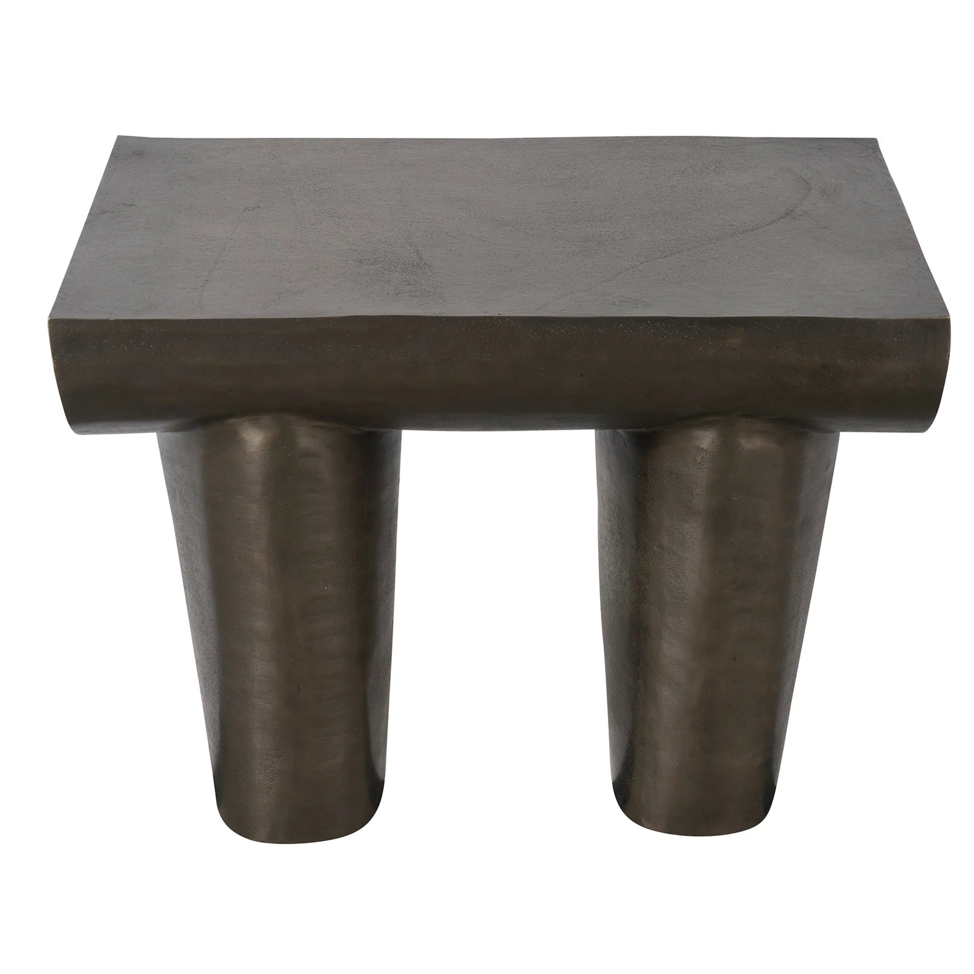 Modern Neutra Stool by Universal Furniture in medium graphite brass. Made from unique in a unique style.
