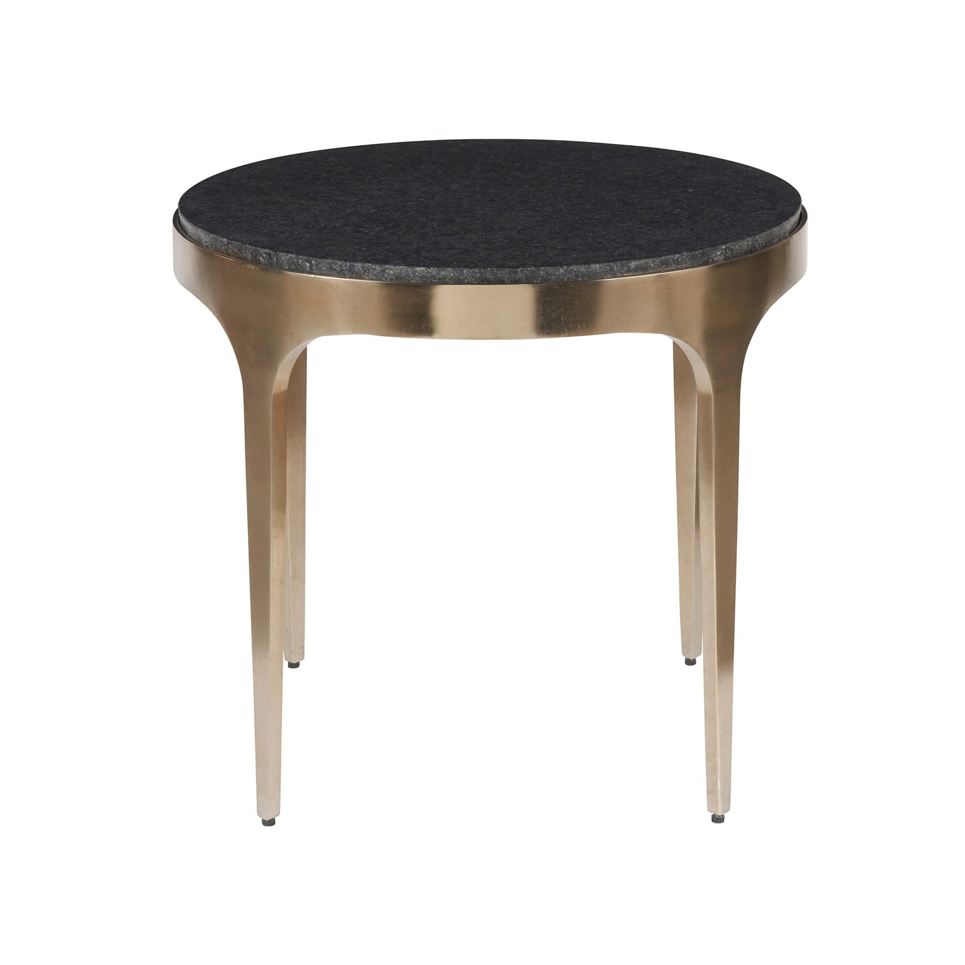 Modern Scarlett End Table by Universal Furniture in black granite, antique champagne. Made from unique in a unique style.