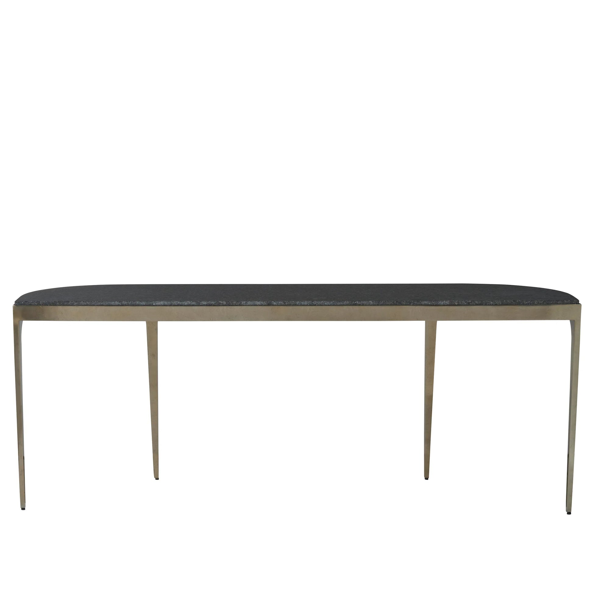 Modern Scarlett Console Table by Universal Furniture in black granite, antique champagne. Made from unique in a unique style.