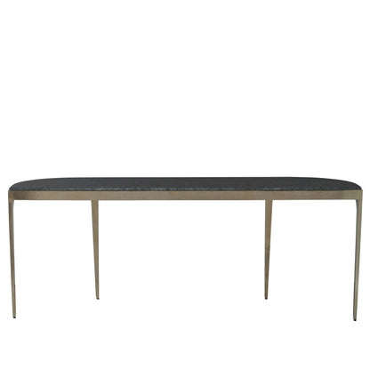 Modern Scarlett Console Table by Universal Furniture in black granite, antique champagne. Made from unique in a unique style.