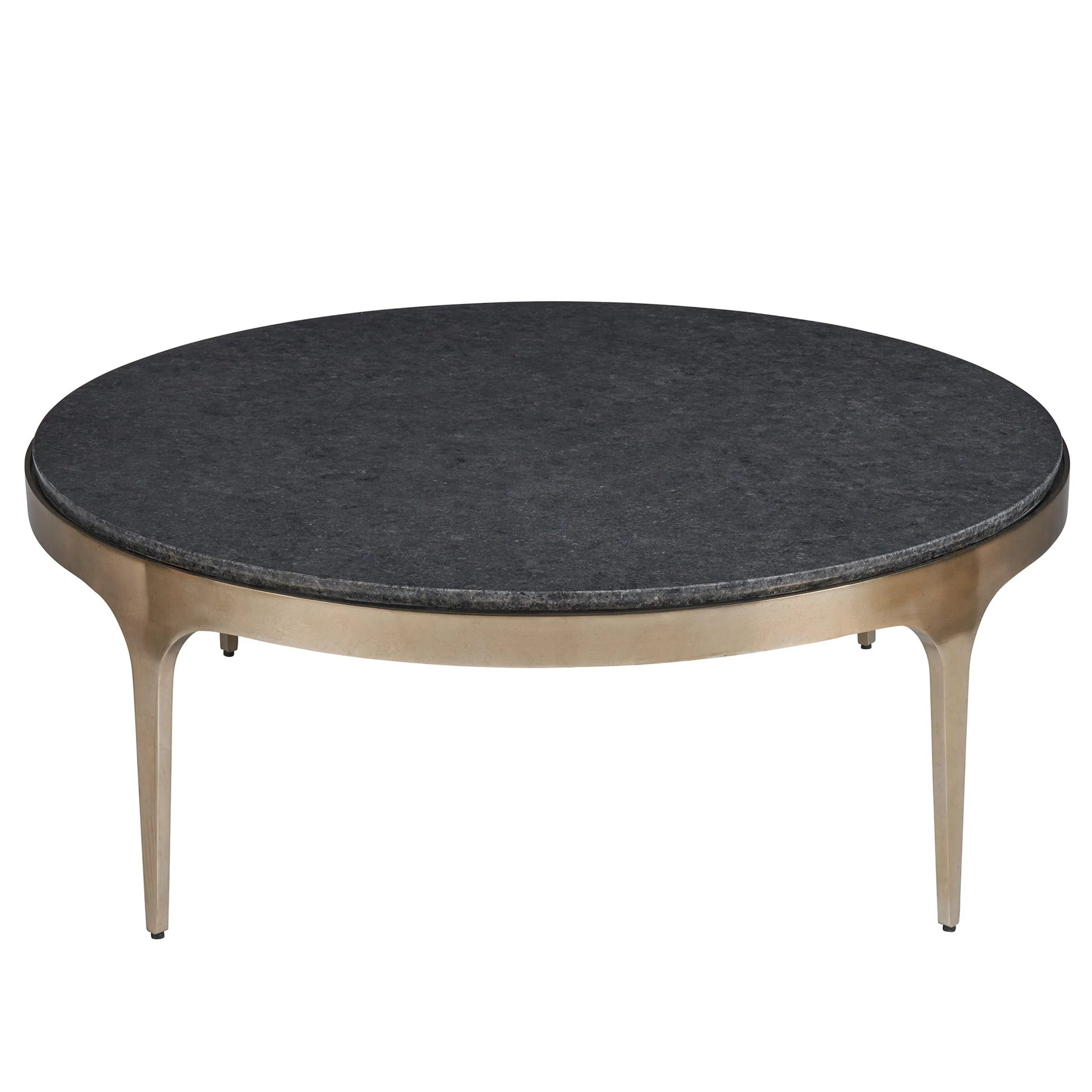 Modern Scarlett Cocktail Table by Universal Furniture in black granite, antique champagne. Made from unique in a unique style.