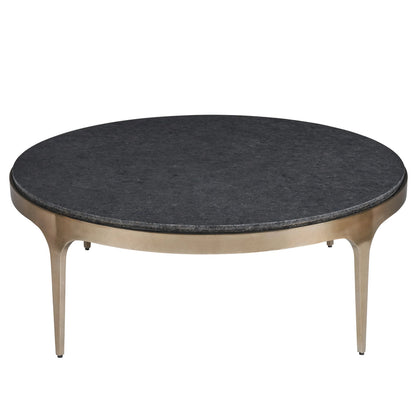 Modern Scarlett Cocktail Table by Universal Furniture in black granite, antique champagne. Made from unique in a unique style.