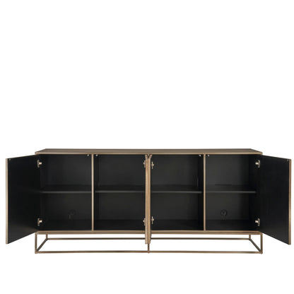 Modern Fusion Credenza by Universal Furniture in aged brass. Made from unique in a unique style.