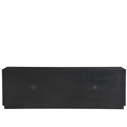 Modern Cosmo Credenza by Universal Furniture in pyrite, matte black. Made from unique in a unique style.