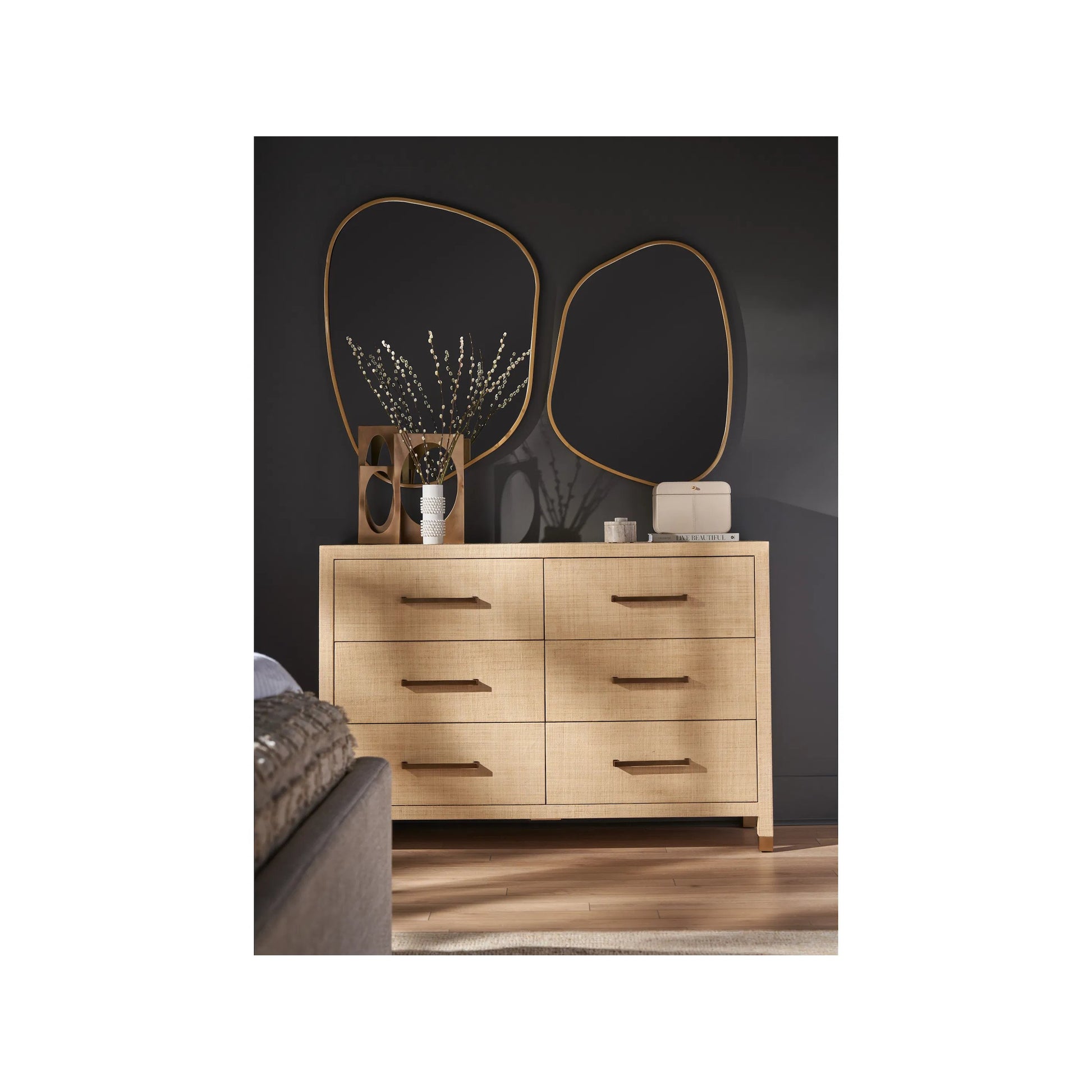 Modern Leah Dresser by Universal Furniture in natural. Made from unique in a transitional style.
