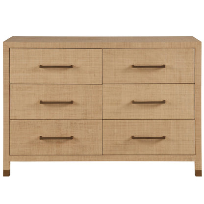 Modern Leah Dresser by Universal Furniture in natural. Made from unique in a transitional style.