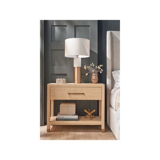 Modern Leah Nightstand by Universal Furniture in natural. Made from unique in a unique style.