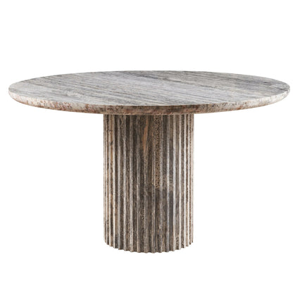 Modern Meadow Dining Table by Universal Furniture in white travertine. Made from unique in a unique style.