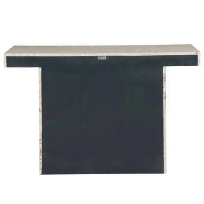 Modern Daxton Console Table by Universal Furniture in white travertine. Made from unique in a unique style.