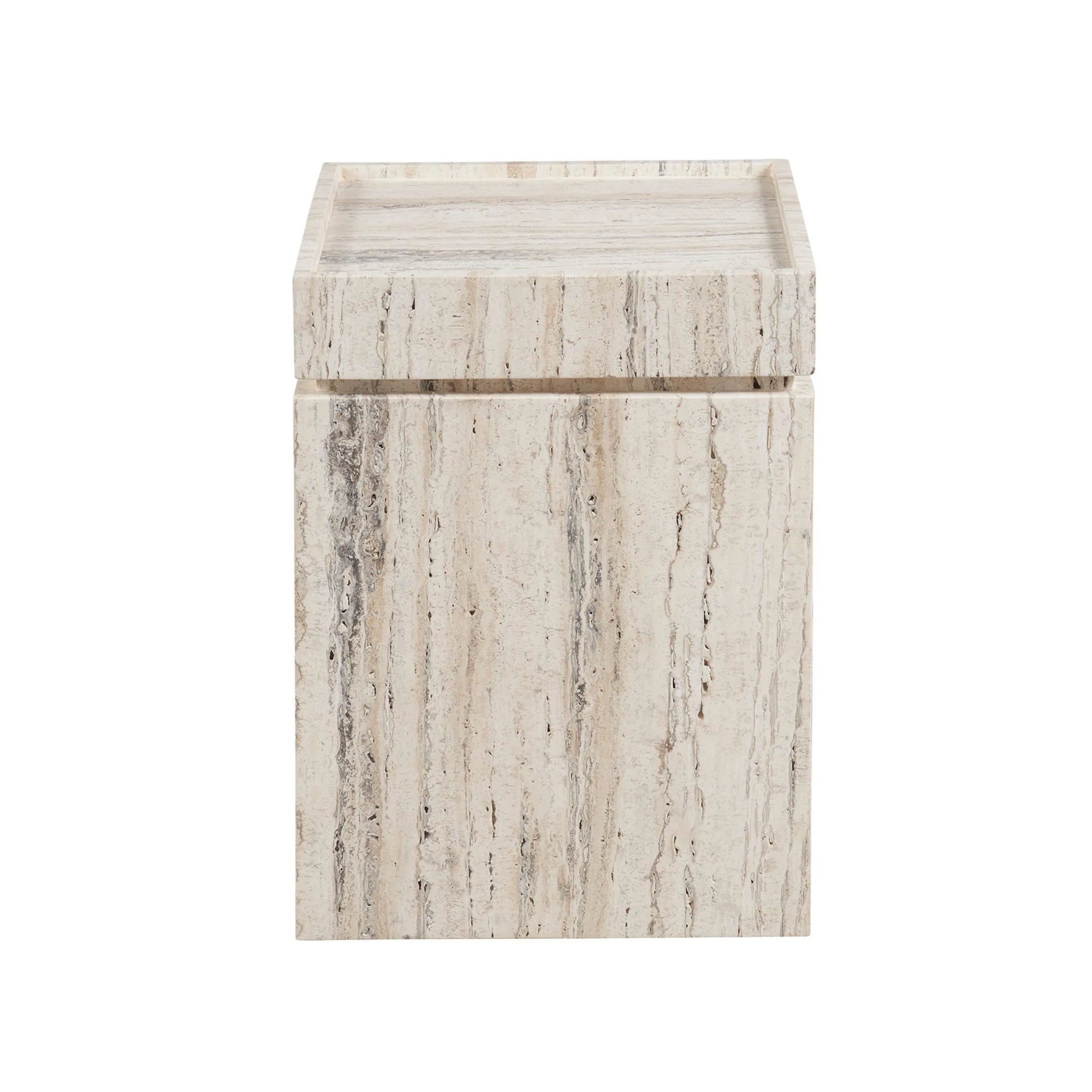 Modern Daxton Accent Table by Universal Furniture in white travertine. Made from unique in a unique style.