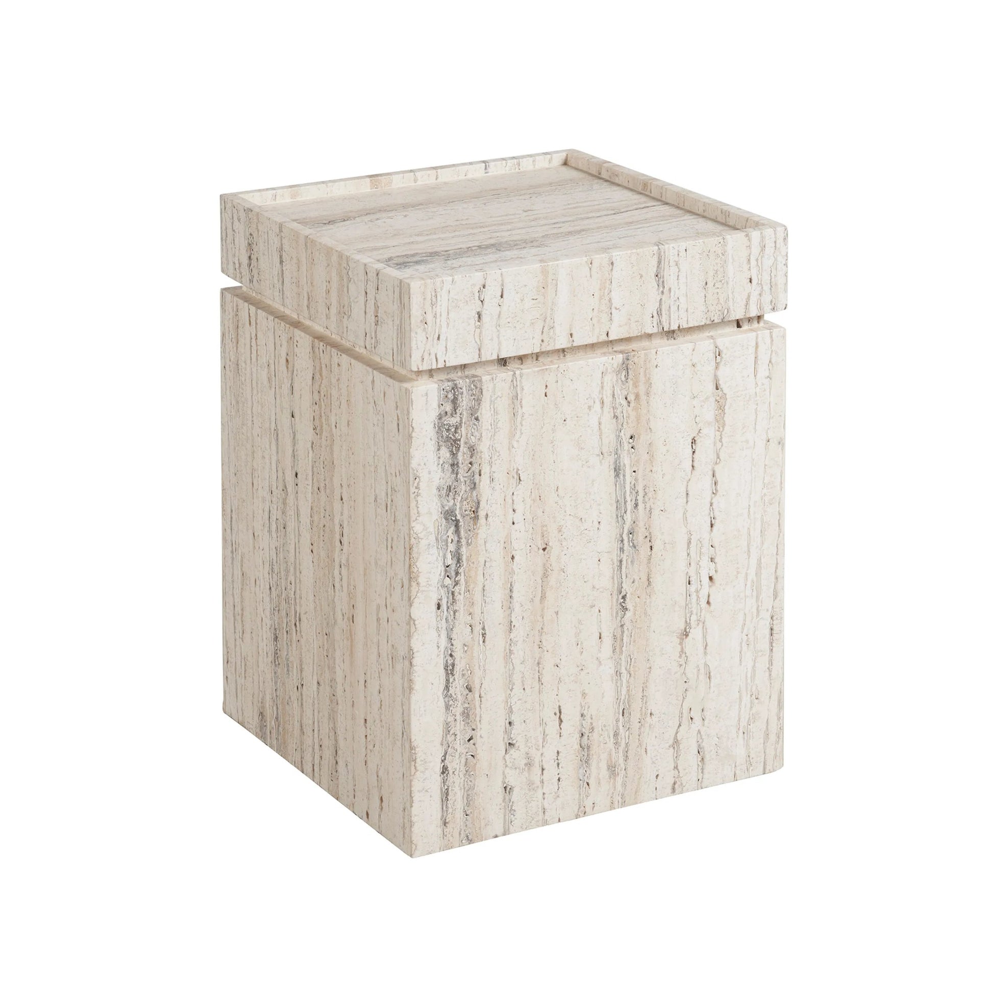 Modern Daxton Accent Table by Universal Furniture in white travertine. Made from unique in a unique style.
