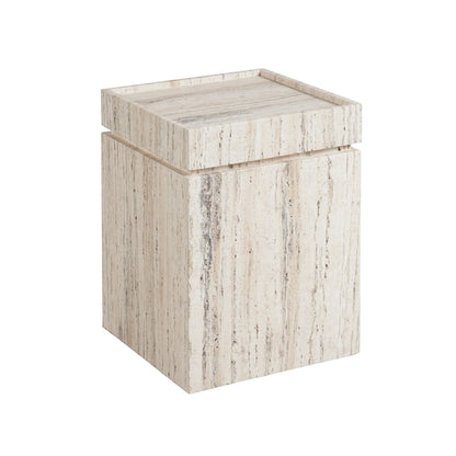 Modern Daxton Accent Table by Universal Furniture in white travertine. Made from unique in a unique style.
