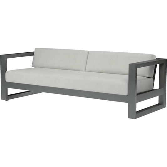 Redondo Outdoor Sofa by Sunset West in slate. Made from aluminum in a modern style.