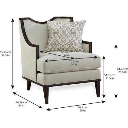 Harper Ivory Chair by A.R.T. Furniture in ivory and mink. Made from fabric in a transitional style.
