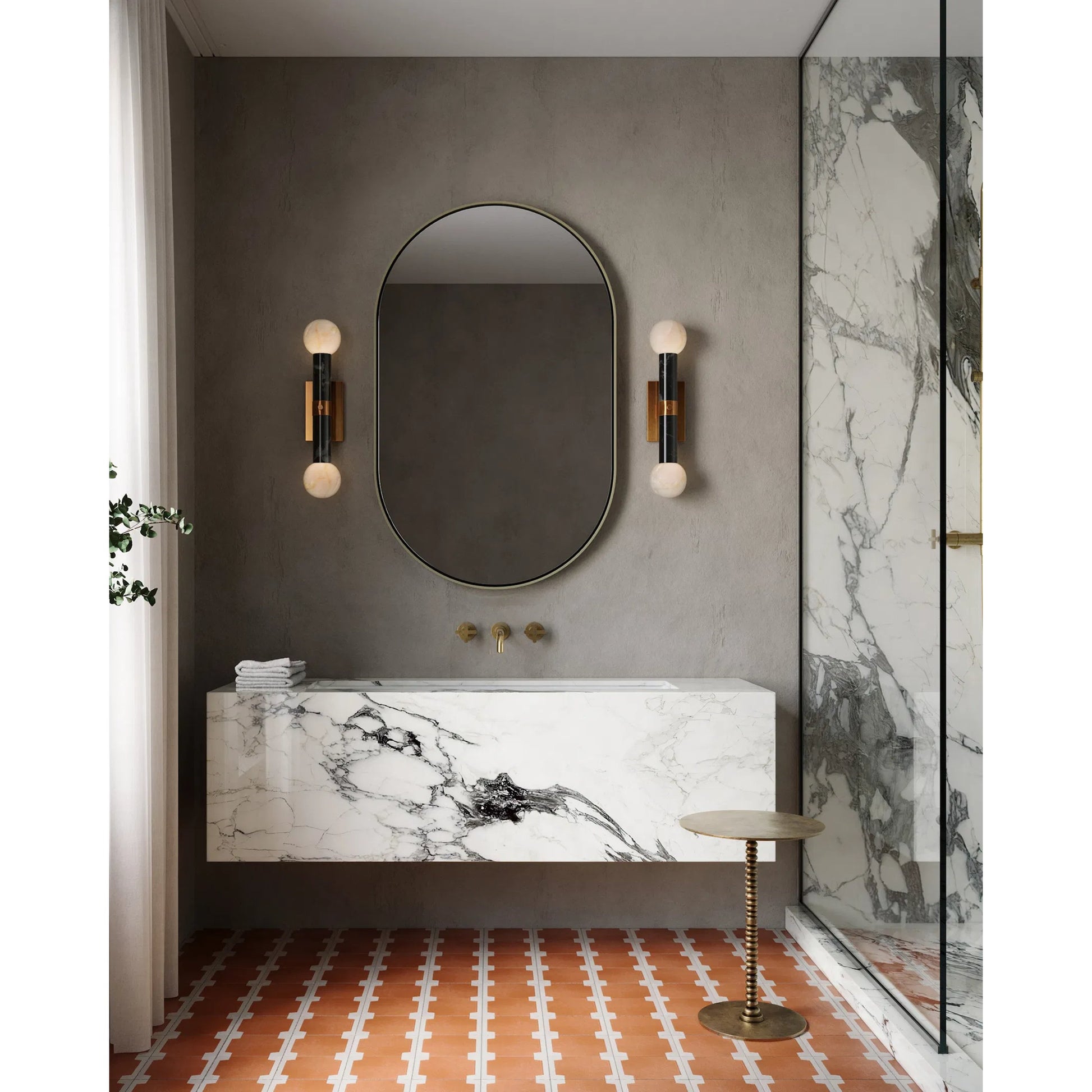 Beatrix Bath Wall Sconce by Currey and Company. Made from unique in a modern style.