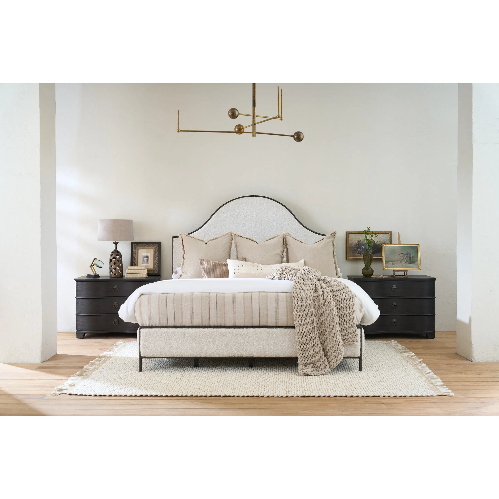 Griffith Park Bed by Universal Furniture in berber fleece. Made from unique in a transitional style.