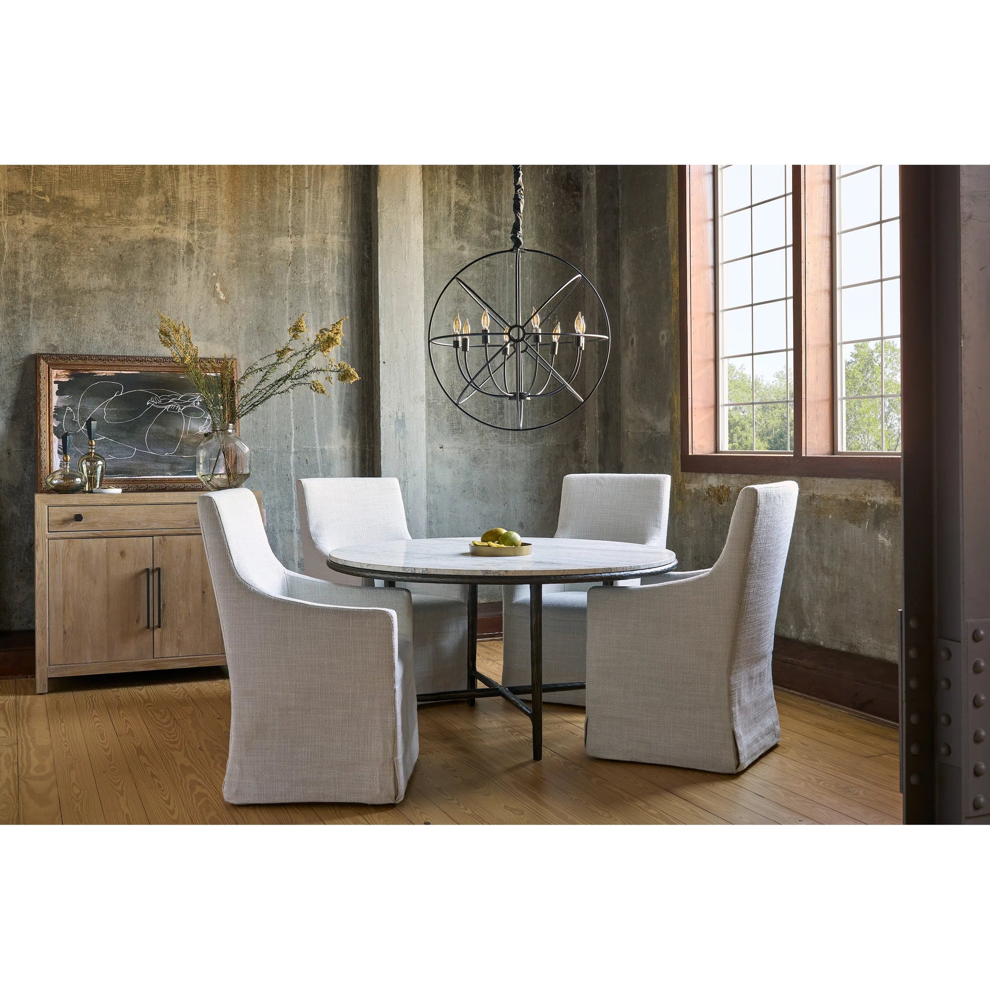 Griffith Park Round Dining Table by Universal Furniture in natural. Made from unique in a modern style.