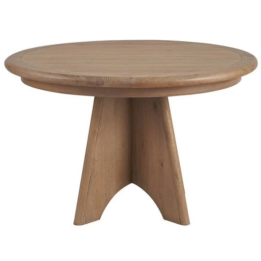 Griffith Park Canyon Round Dining Table by Universal Furniture in natural. Made from unique in a transitional style.