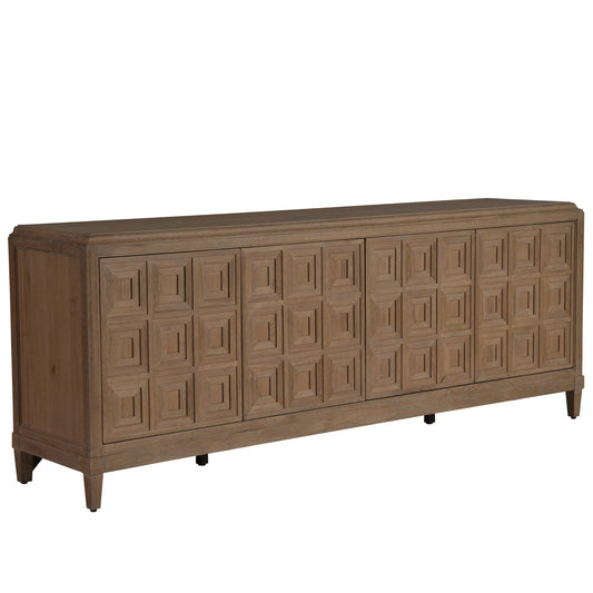 Griffith Park Sienna Entertainment Credenza by Universal Furniture in natural. Made from unique in a unique style.