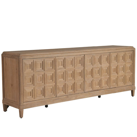 Griffith Park Canyon Entertainment Credenza by Universal Furniture in natural. Made from unique in a unique style.