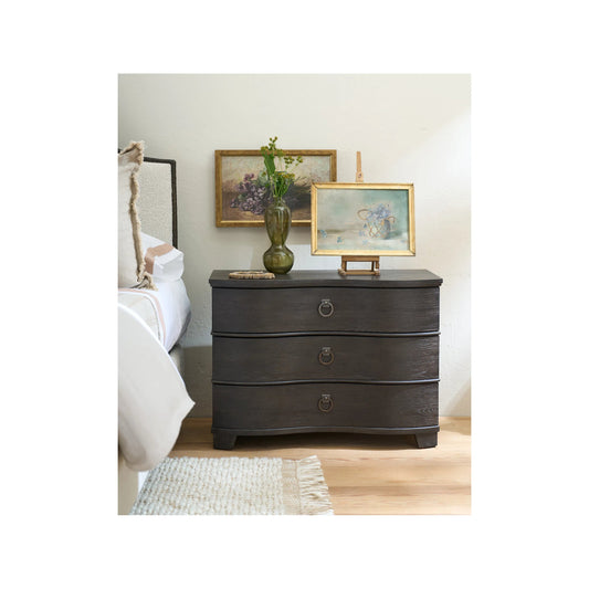 Griffith Park Serpentine Chest by Universal Furniture in obsidian. Made from unique in a unique style.