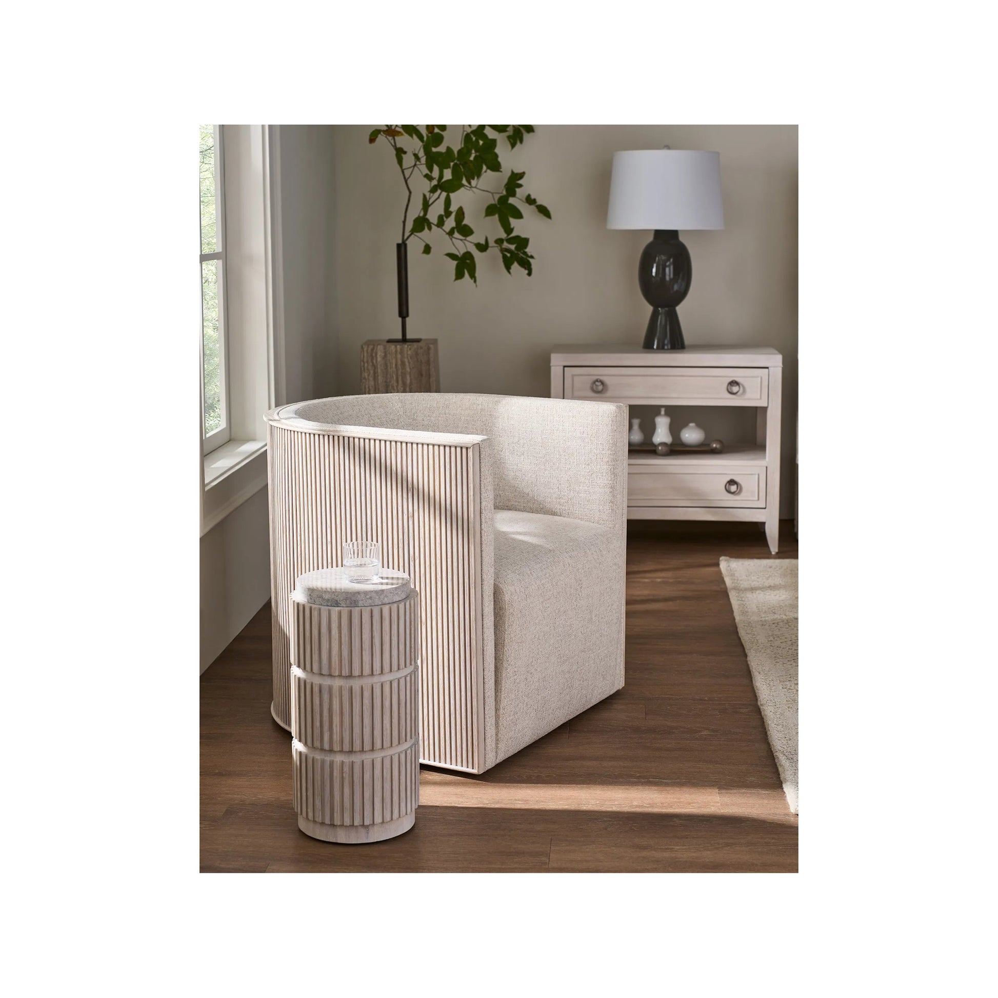 Avaline Nightstand by Universal Furniture in white oak. Made from unique in a transitional style.