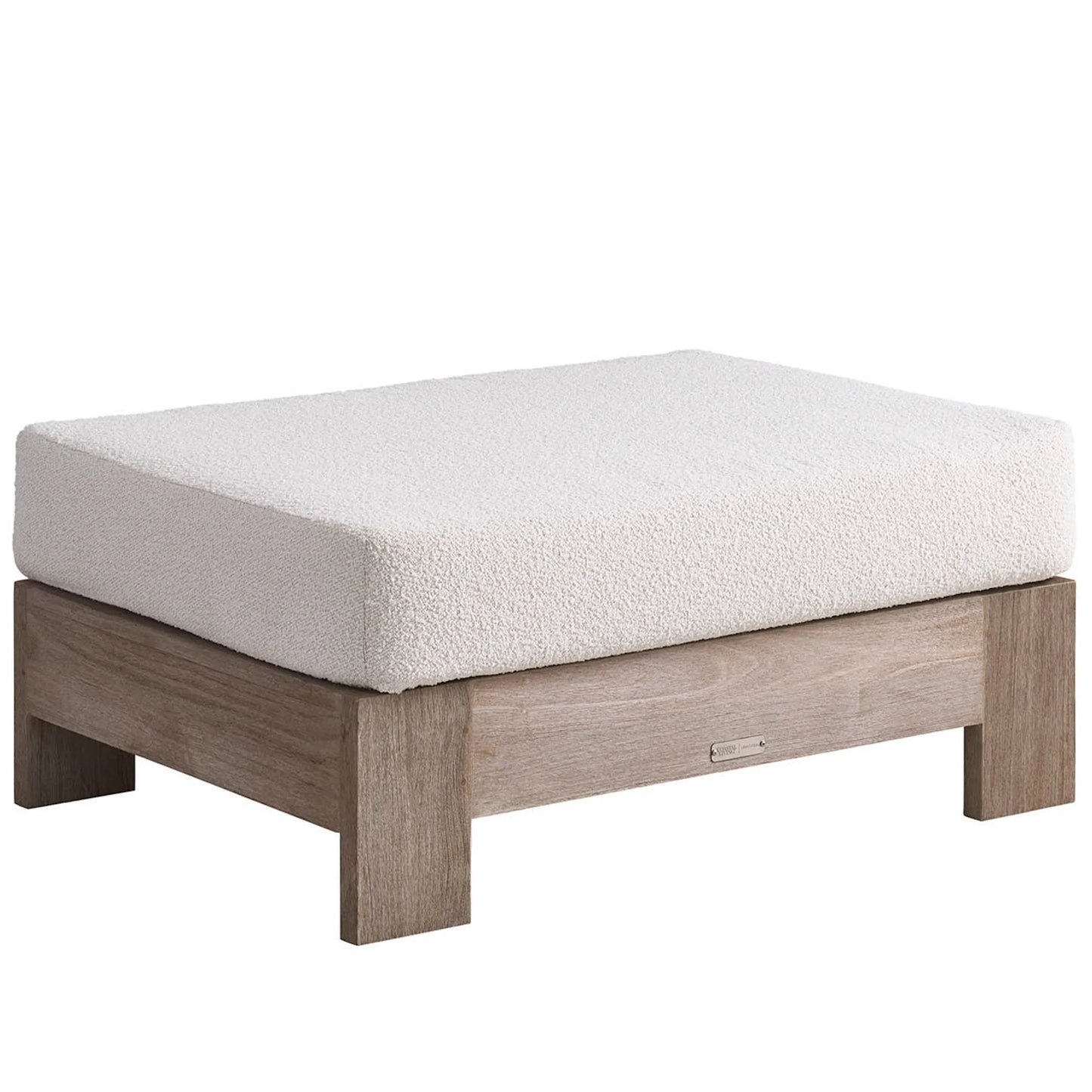 001 SI-2303243 | Primary Silo | Saratoga Ottoman by Coastal Living by Universal Furniture in warm weathered teak. Made from unique in a unique style.