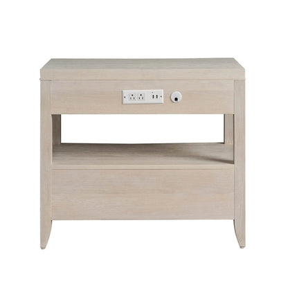 Avaline Nightstand by Universal Furniture in white oak. Made from unique in a transitional style.