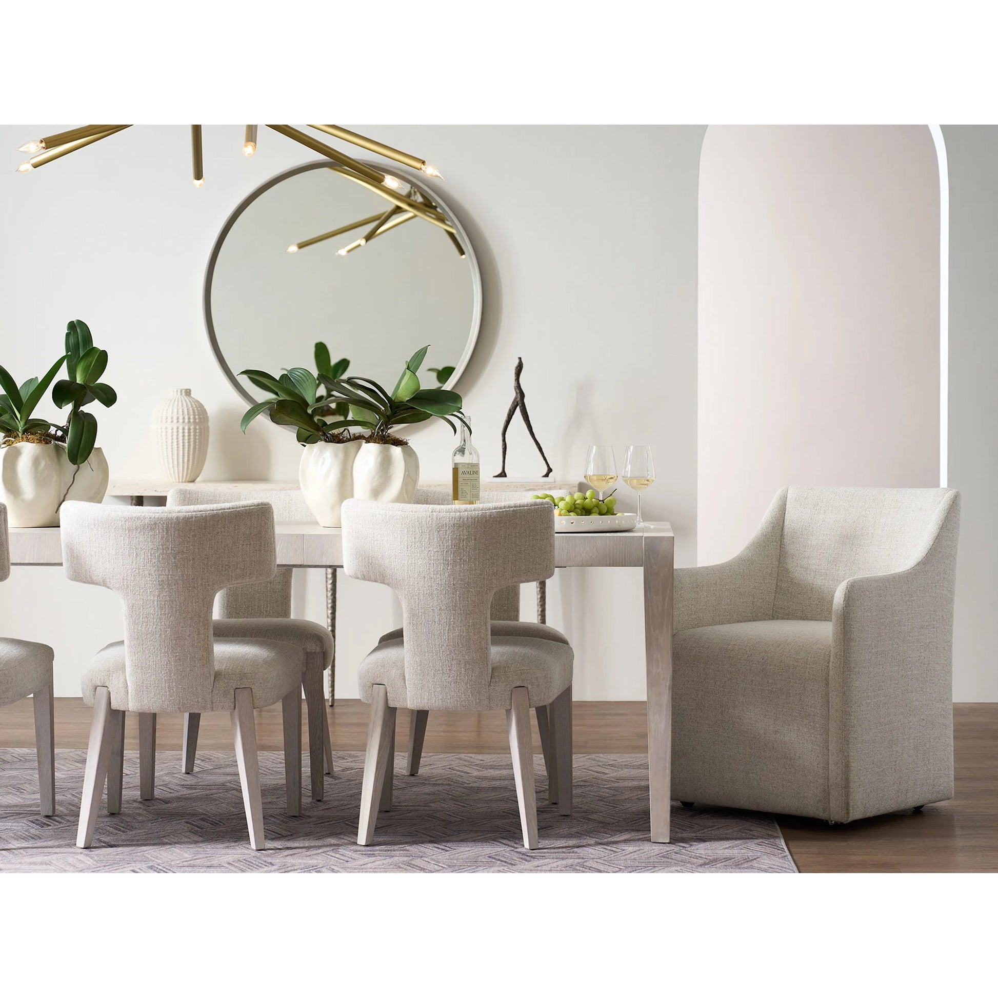 Avaline Walsh Upholstered Dining Chair by Universal Furniture in monique linen. Made from unique in a transitional style.