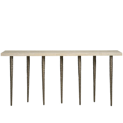 Avaline Lowry Console Table by Universal Furniture in natural. Made from unique in a transitional style.