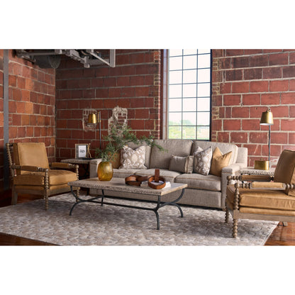 Soho Chair by Universal Furniture in brown. Made from 100% leather in a traditional style.