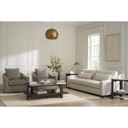 Curated Eli Swivel Chair by Universal Furniture in sanello ivory. Made from unique in a transitional style.