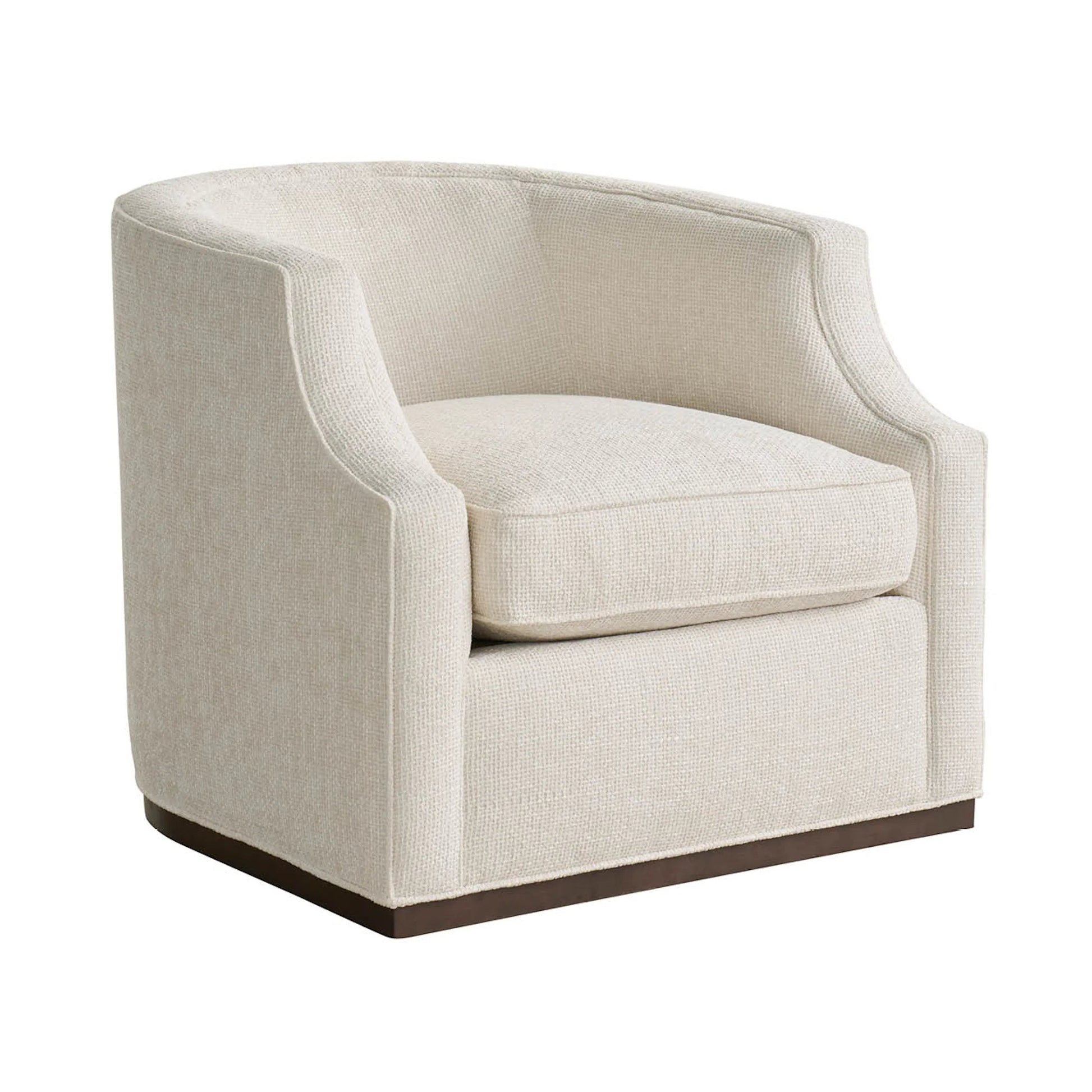Curated Sara Swivel Chair by Universal Furniture in nona vanilla. Made from unique in a transitional style.