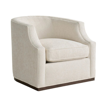 Curated Sara Swivel Chair by Universal Furniture in nona vanilla. Made from unique in a transitional style.