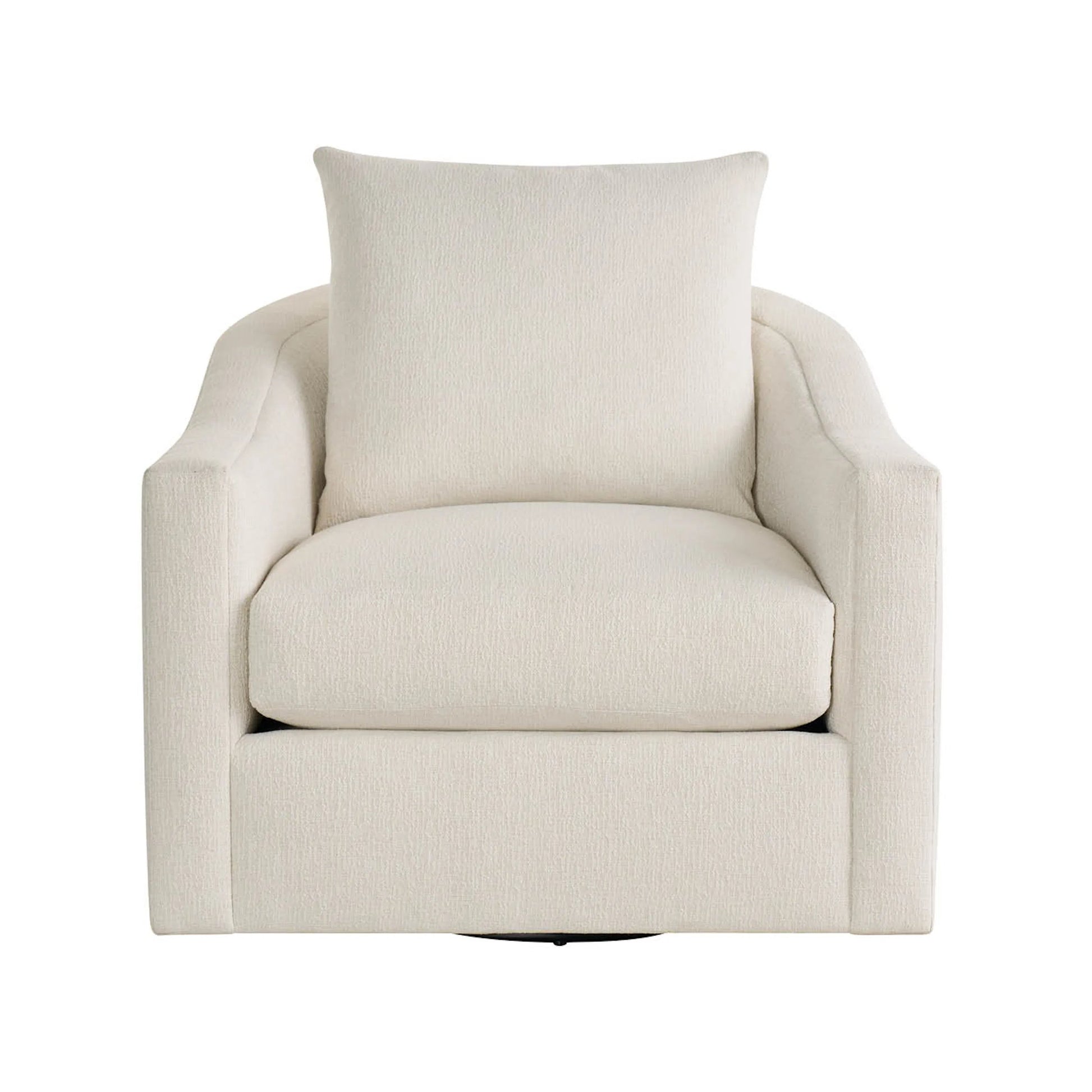 Curated Eli Swivel Chair by Universal Furniture in sanello ivory. Made from unique in a unique style.