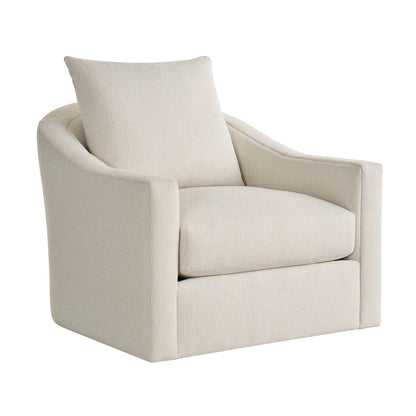 Curated Eli Swivel Chair by Universal Furniture in sanello ivory. Made from unique in a unique style.