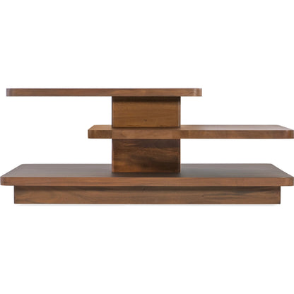 Burrow Tiered Coffee Table by Hooker Furniture in chestnut. Made from unique in a traditional style.