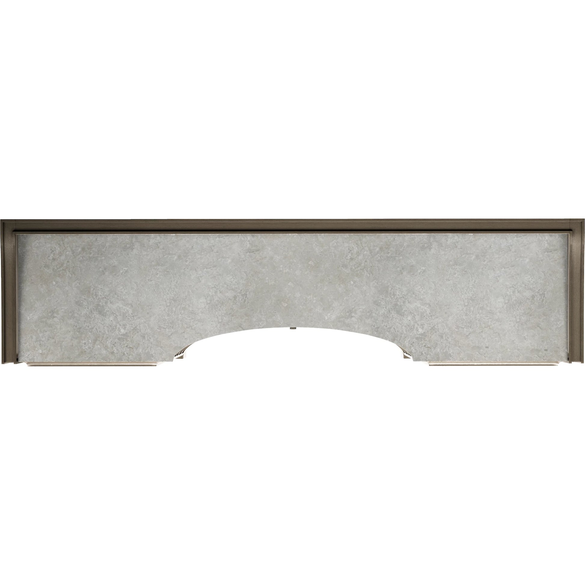 Cove Credenza by A.R.T. Furniture in grey and mica. Made from rubberwood solids, primavera veneer, stone, metal, cork in a transitional style.
