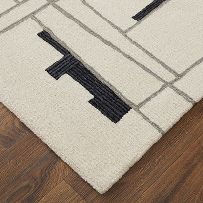 Maguire Transitional Rug - 8902F by Feizy in ivory, gray, taupe. Made from wool, nylon in a unique style.