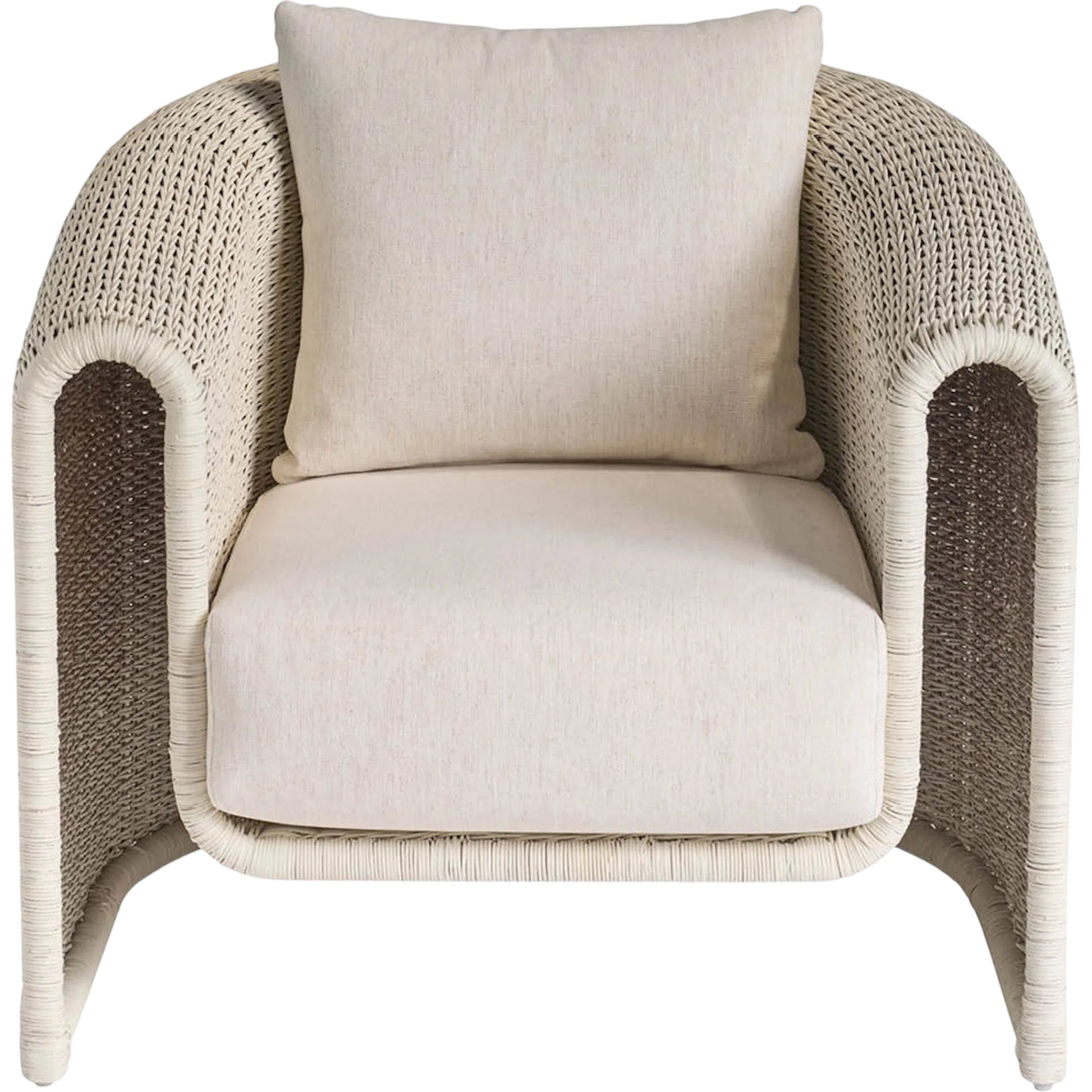 Oasis Key Largo Lounge Chair by Universal Furniture in nomad snow. Made from 92% polyester, 8% linen in a rustic style.