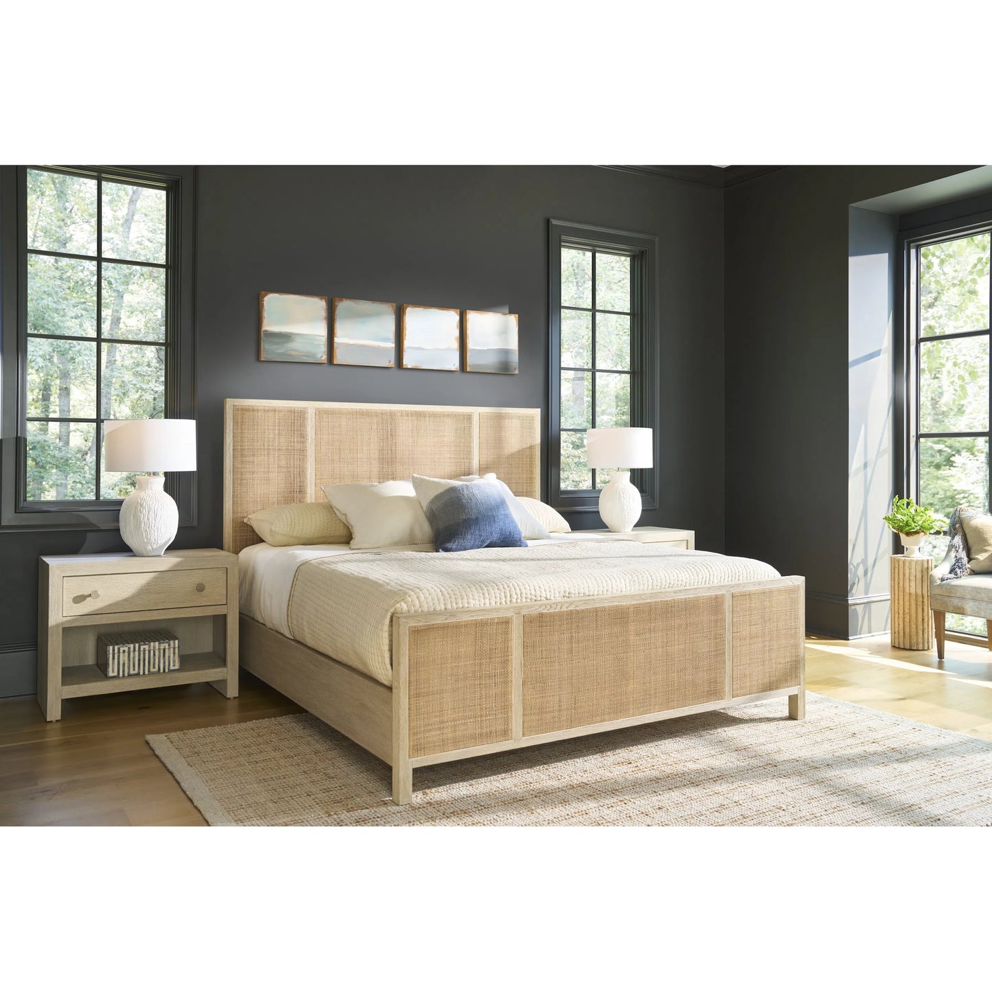 002 SI-2473047,SI-2473048 | Lifestyle | Oasis Bed by Coastal Living by Universal Furniture in natural oak. Made from unique in a rustic style.