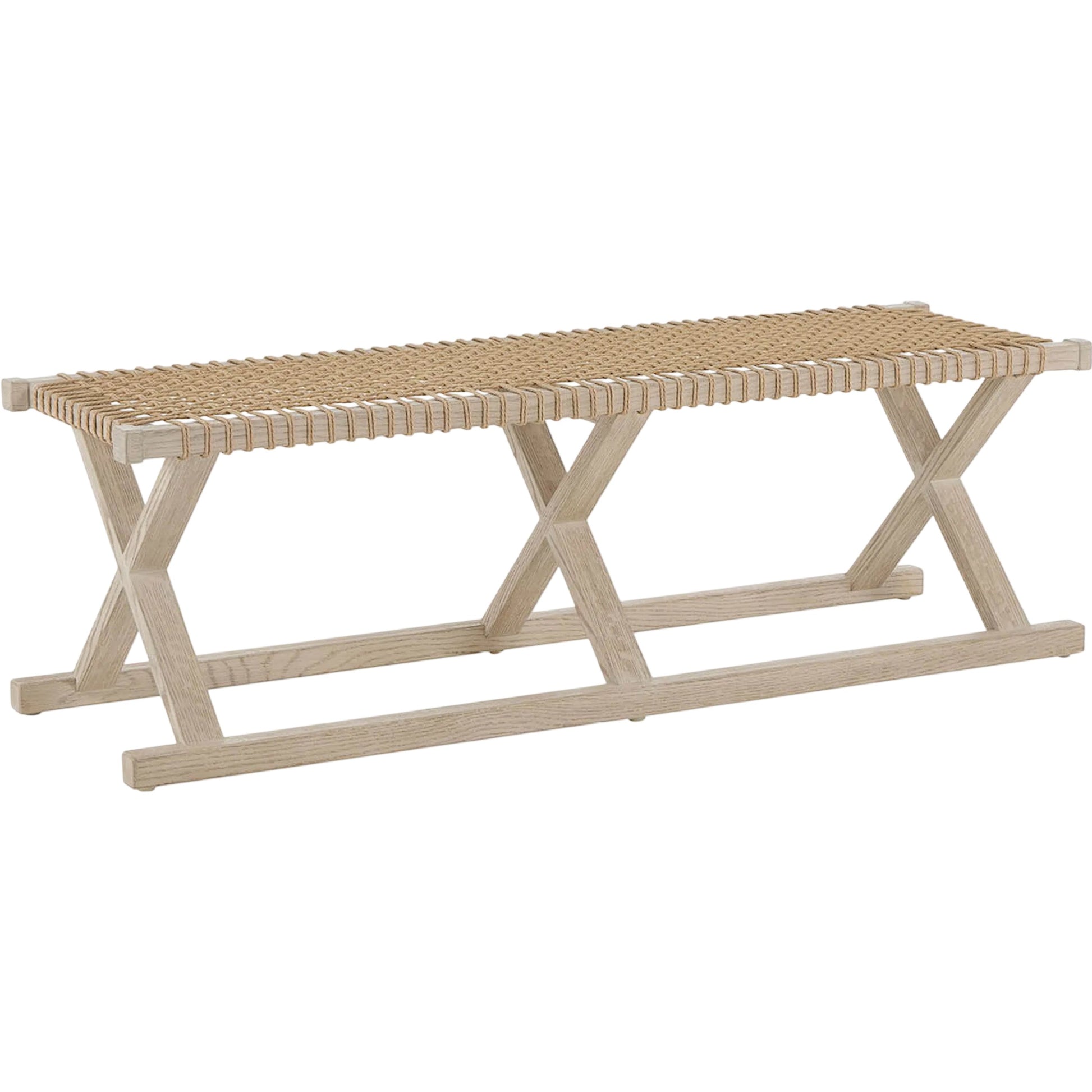 Oasis Dockside Bench by Coastal Living by Universal Furniture in dockside natural tan oak. Made from unique in a rustic style.