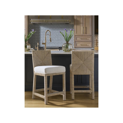 Oasis Abaca Counter Chair by Coastal Living by Universal Furniture in dockside natural tan oak. Made from unique in a rustic style.
