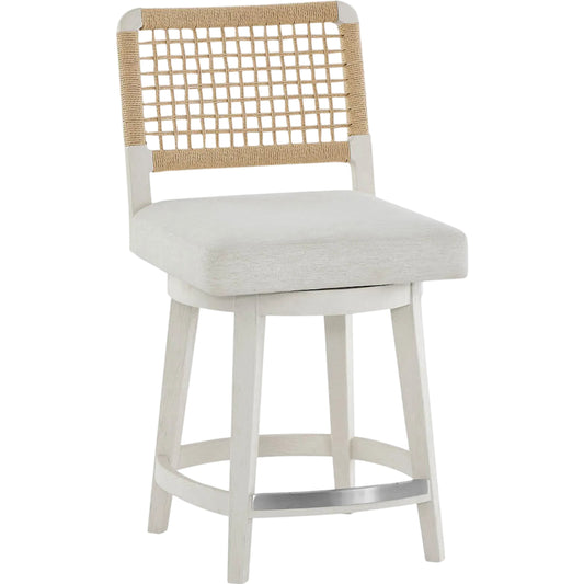 Oasis Shoreline Swivel Counter Stool by Coastal Living by Universal Furniture in shoreline white. Made from unique in a unique style.