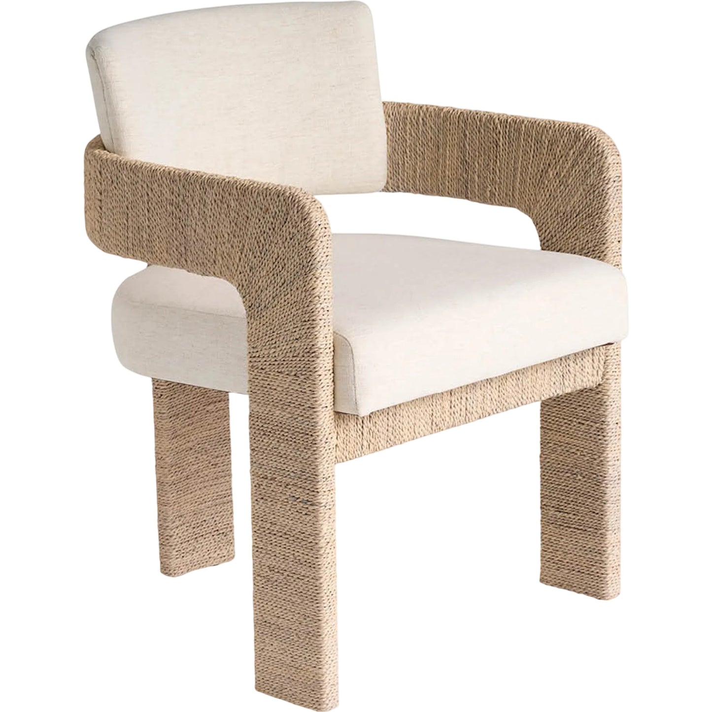 001 SI-2473038 | Primary Silo | Oasis Abaca Arm Chair by Coastal Living by Universal Furniture in dockside natural tan oak. Made from 92% polyester, 8% linen in a rustic style.