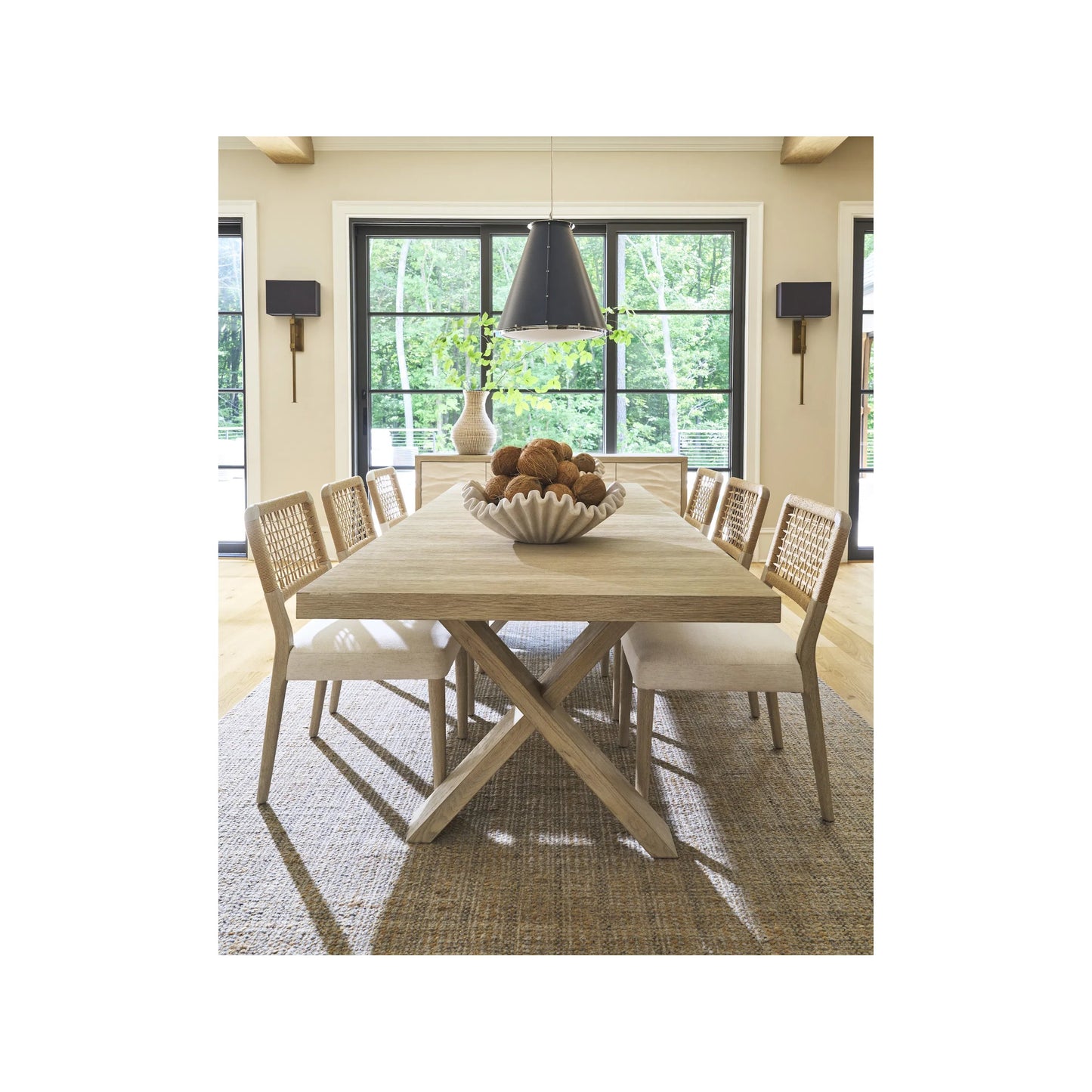 005 SI-2473070 | Lifestyle | Oasis Dockside Chair (Set of 2) by Coastal Living by Universal Furniture in dockside natural tan oak. Made from 92% polyester, 8% linen in a rustic style.