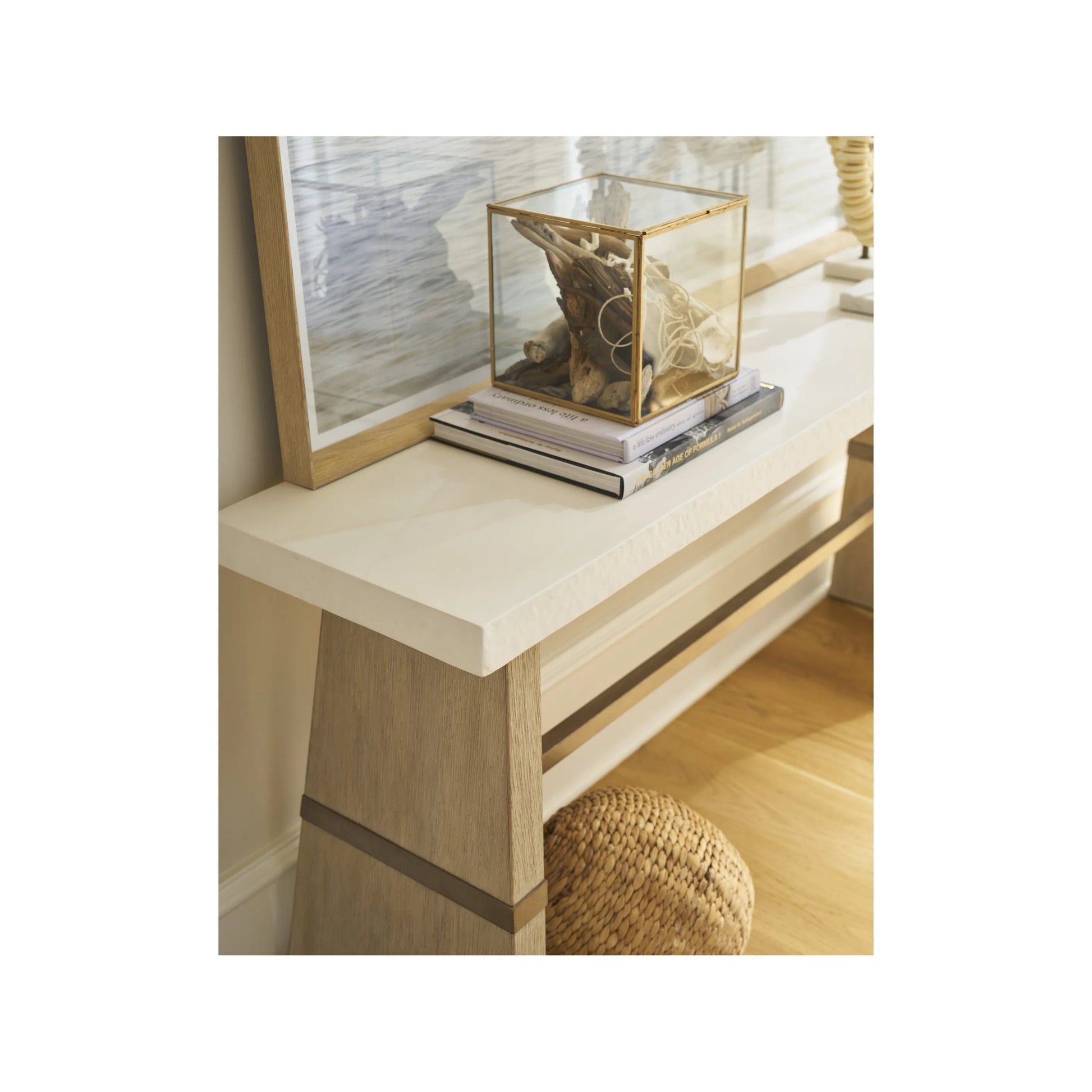 Oasis Dockside Console Table by Coastal Living by Universal Furniture in dockside tan. Made from unique in a transitional style.