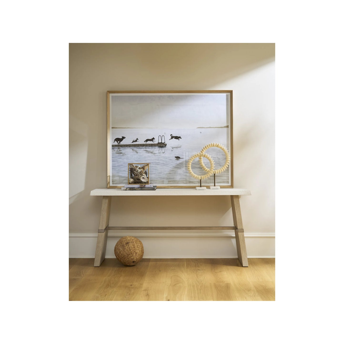 003 SI-2473074 | Lifestyle | Oasis Dockside Console Table by Coastal Living by Universal Furniture in dockside tan. Made from unique in a transitional style.